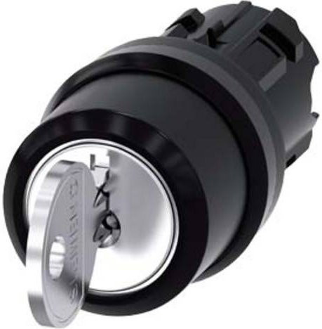Siemens Schlüsselschalter 3SU1000-4BL21-0AA0 in Schwarz mit IP66, IP67 und IP69/IP69K Schutzart aus Kunststoff - Bild 1