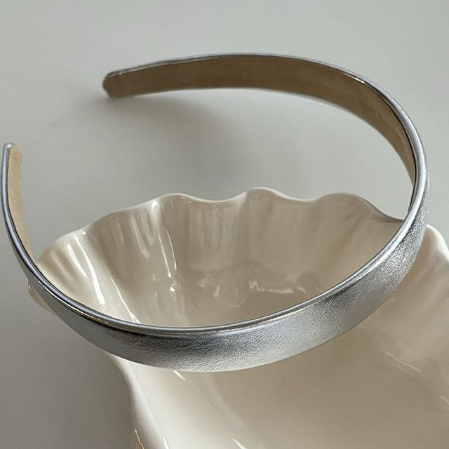 YULIN Haarreif, Schwarz-Silber, Synthetikleder, Damen, Mädchen - Bild 1