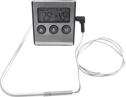 Tepro Digitales Grill-Bratenthermometer aus Edelstahl in Schwarz mit Temperaturkontrolle - Bild 1