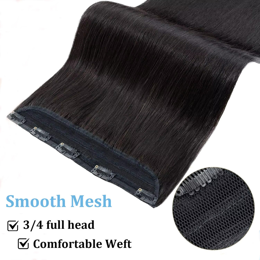 Happy Monday Haar Extensions, 100 g, 100 % brasilianisches Remy-Echthaar, gerade, 5 Clips - Bild 5