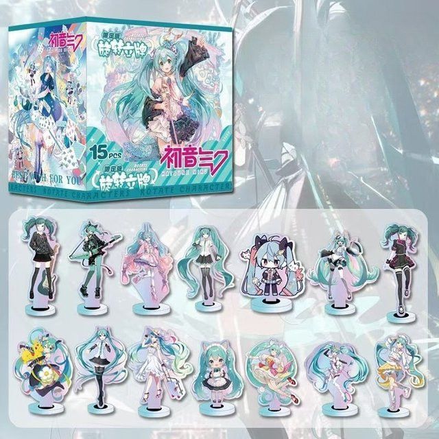 Hatsune Miku Anime-Figur aus Acryl als drehbarer Desktop-Aufsteller in Multicolor von Bandai - Bild 1