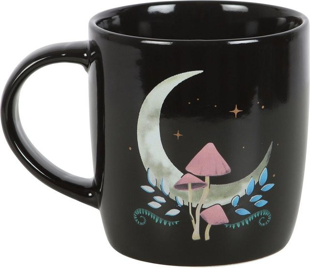 Etwas Anderes Mystischer Mondbecher aus Keramik in Schwarz/Rosa - Bild 1