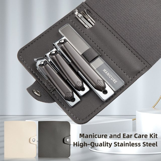 Nagelknipser-Set, 10-teilig, Dark Grey, Metallic - Bild 1