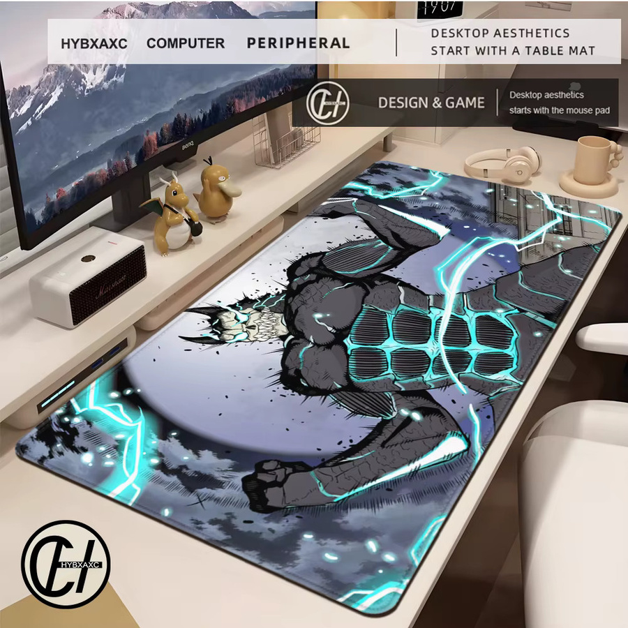 HYBXAXC Gaming Mousepad Kaiju No. 8 Design, große Schreibtischunterlage in Multicolour - Bild 2