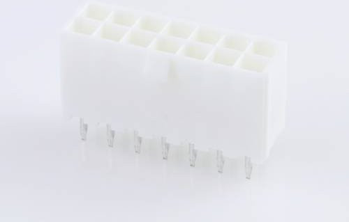 Molex Einbau-Stiftleiste Standard 39296148 in Weiß mit Goldkontakten - Bild 1
