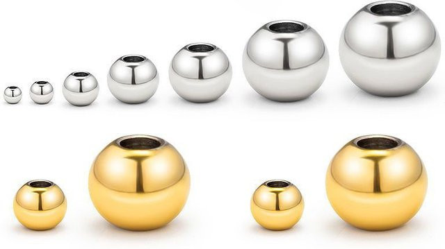 QUCD YAO Edelstahlperlen, 2-4 mm, Unisex - Bild 1