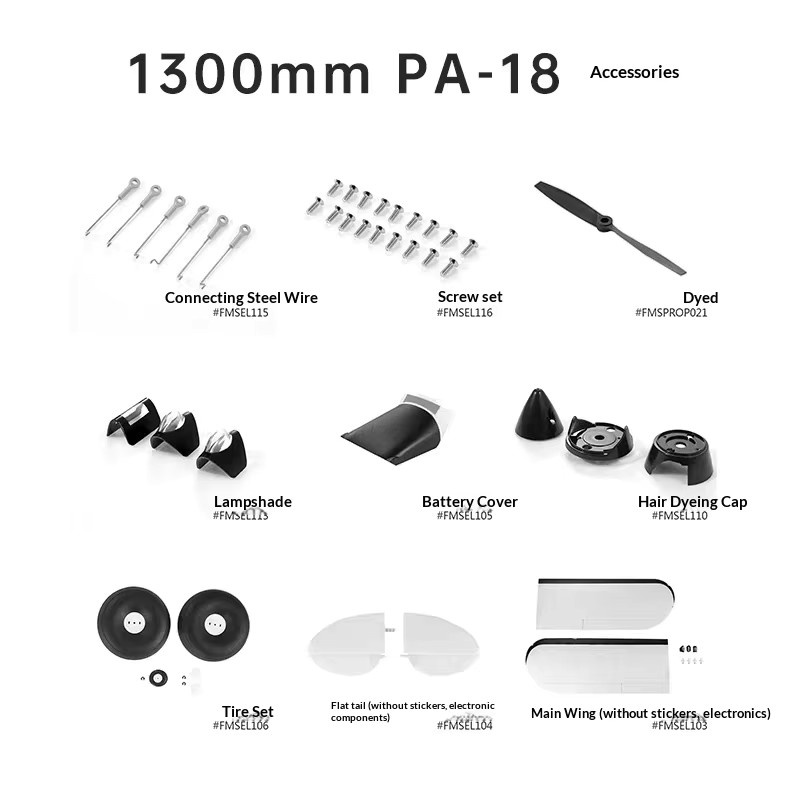 FMS Pa-18 Zubehör, Kunststoff - Bild 2