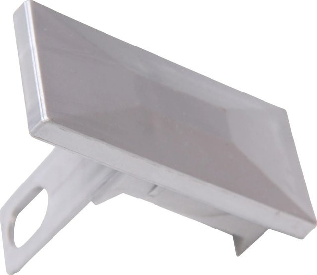 FLORAWORLD Pfostenkappe für Premium-Pfosten 60 x 40 mm aus Kunststoff, Silber, B/H/T: 9,5 x 7,2 x 4,5 cm - Bild 1