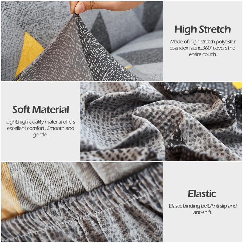 Leorate Schlafsofa-Abdeckung Mateo aus Polyester mit floralem Design, elastisch und waschbar, Mehrfarbig, Breite: 120-150 cm - Bild 3