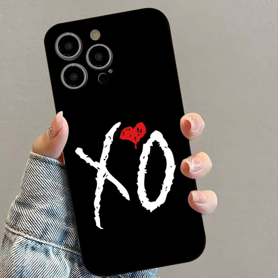 The Weeknd XO Handyhülle aus schwarzem Silikon als Soft Shell für iPhone 17 16 15 14 13 12 11 Air Pro Max Plus - Bild 3