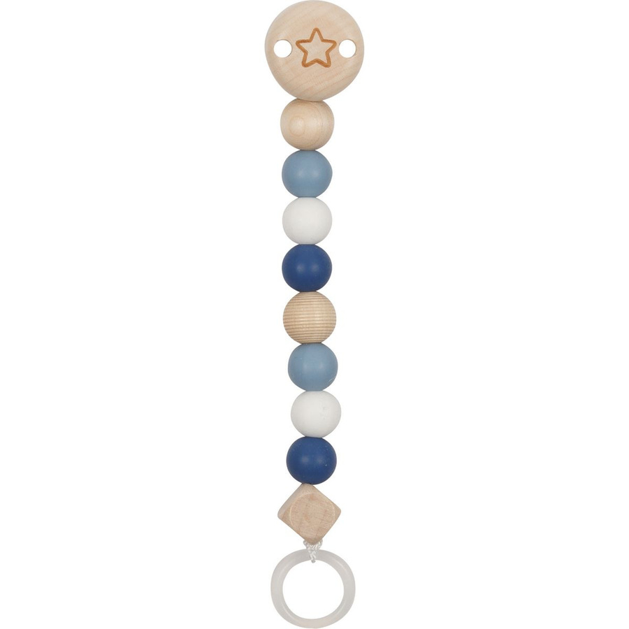 Goki Schnullerkette, Silikonperlen, Sternchen, Blau, Kinder - Bild 1