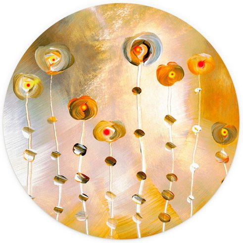 K&L Wall Art Vliestapete Niksic Kunstdruck Golden Eye, mehrfarbig, matt, B/H: 236 x 236 cm - Bild 1