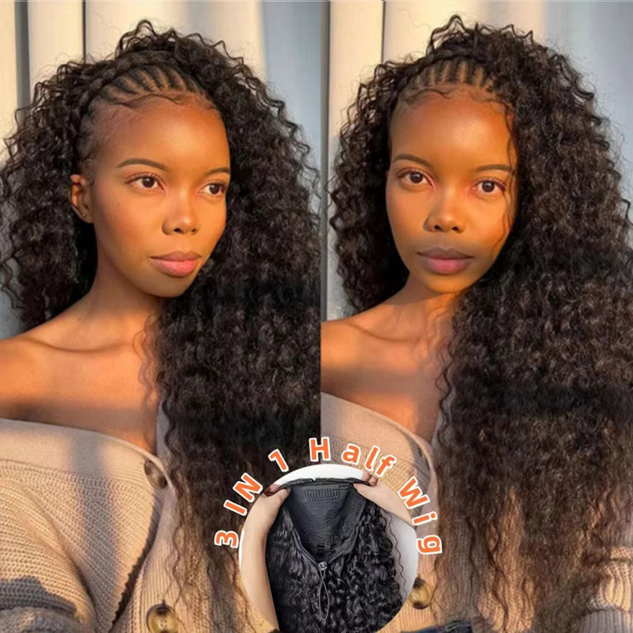 Dula A Hair Kinky Curly Echthaar-Halbperücke, Damen - Bild 2