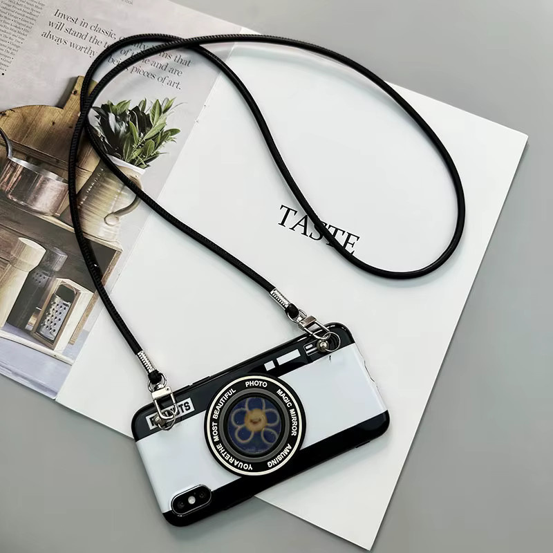 INS Leder-Handyband in Schwarz als Umhängeband und Lanyard für iPhone, Samsung oder Kamera - Bild 3