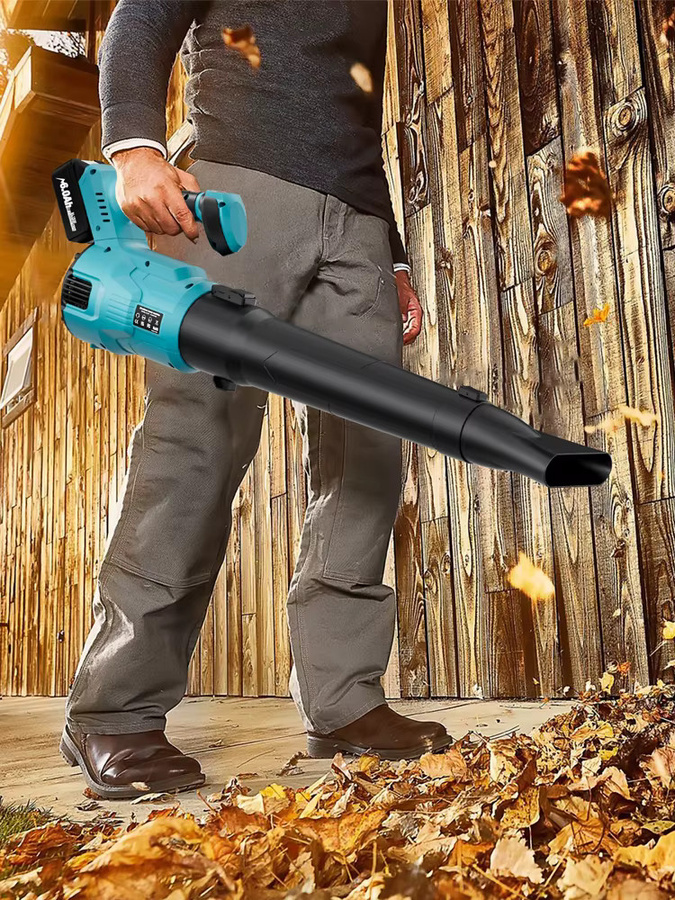 Bürstenloser Elektro-Laubbläser für Makita LXT und DEWALT 18V Akku, 2-in-1 Turbo-Gebläse für Laub, Schnee und Gartenreinigung - Bild 7
