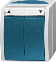 Busch-Jaeger Jalousietaster Aufputz Ocean Blau IP44 - Bild 1
