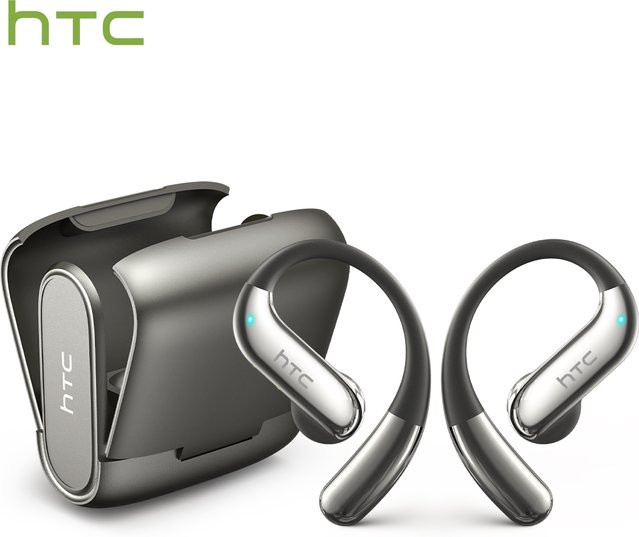 HTC NE23 Open-Ear Bluetooth-Kopfhörer in Schwarz mit Übersetzungsfunktion, Mikrofon, HD-Telefonie und IPX5 Wasserdichtigkeit für Hi-Fi Stereo-Sound - Bild 1