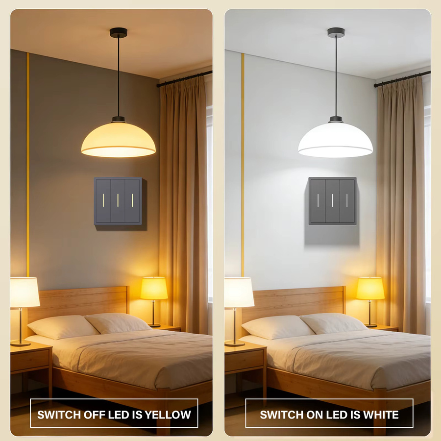 BSEED Zigbee Wandschalter mit Tuya Smart Life und Alexa Sprachsteuerung, weißer smarter Tastenschalter ohne Neutralleiter aus Kunststoff - Bild 3