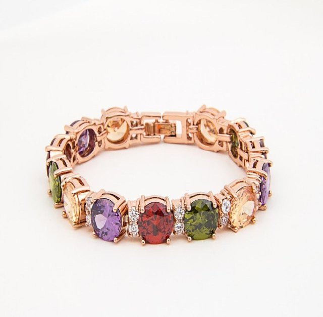 Emmaya Armband, Kupfer, Roségold, Zirkonia, Damen - Bild 1