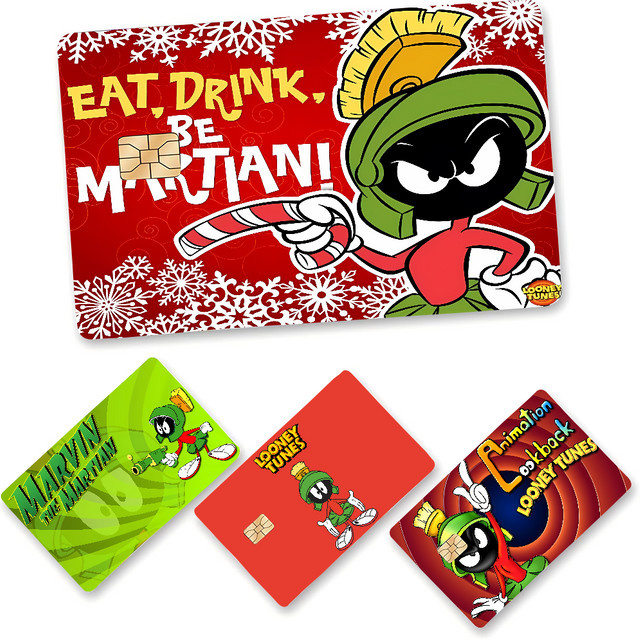 M-Marvin The M-Martian Cartoon Anime Sticker Skin für Debit- und Kreditkarten - Bild 1