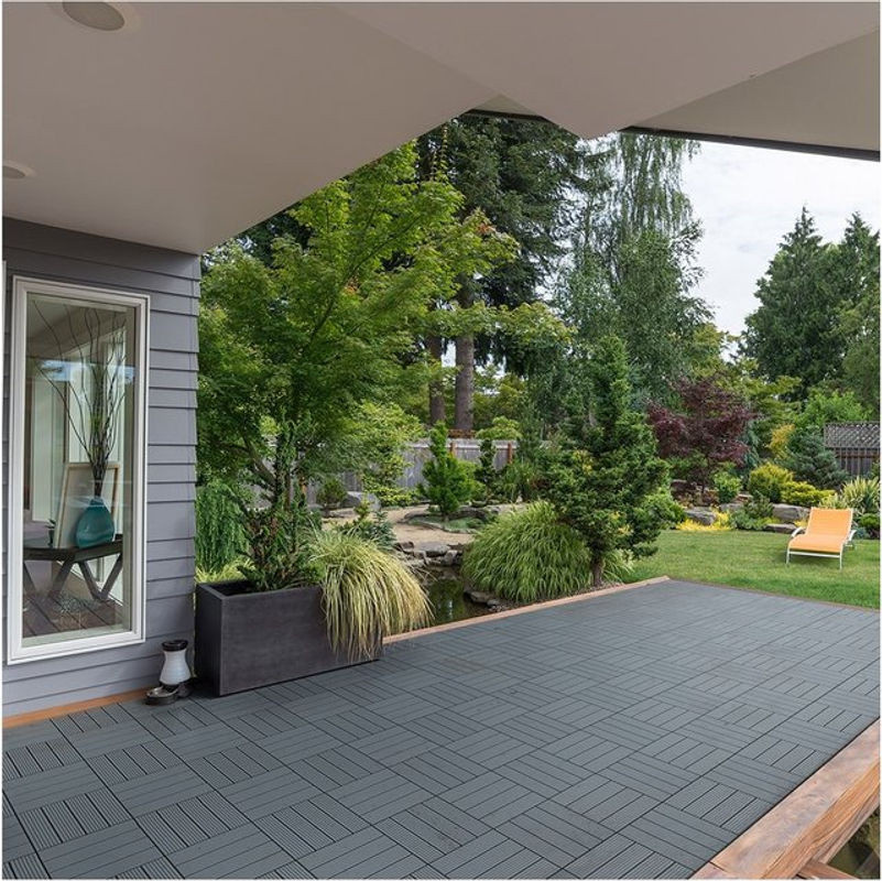 Home Deluxe WPC Bavaro Terrassenfliesen in Anthrazit, 99 Stück, B/T: 30 x 30 cm, 9m² - Bild 1