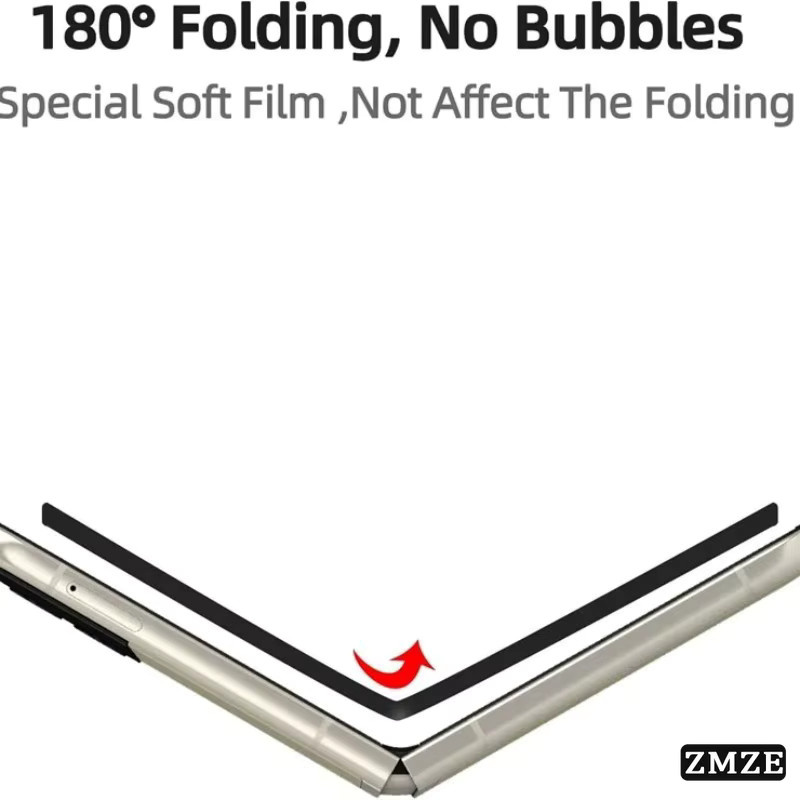 3er-Pack Sichtschutz-Hydrogel-Displayschutz für Samsung Galaxy Z Flip 4 5 6 7 und Z Flip 3 FE, Anti-Spy Schutzfolie, transparent - Bild 4
