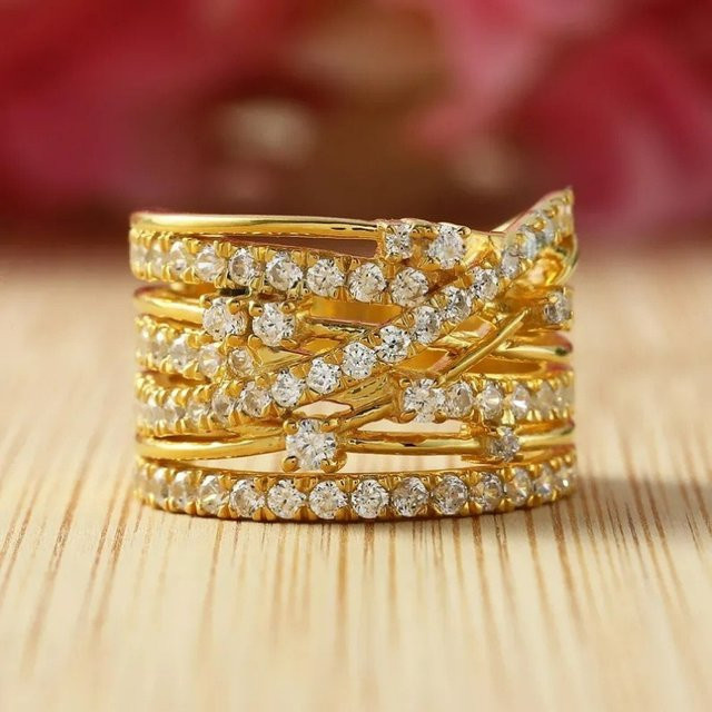 YoYo Ring, vergoldet, Zirkonia, Damen - Bild 1