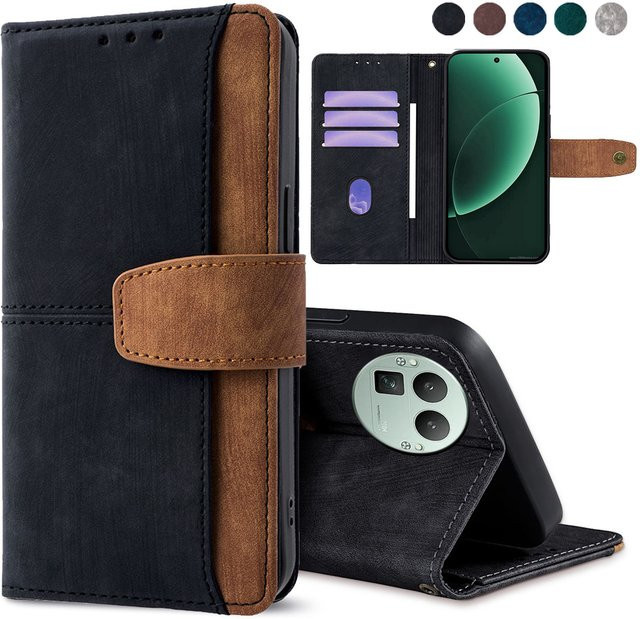 Stoßfeste Brieftaschen-Handyhülle mit Metall-Schnallen für Realme GT8 GT7 Pro Racing GT 7T 6T GT Neo6 SE in Blau - Bild 1