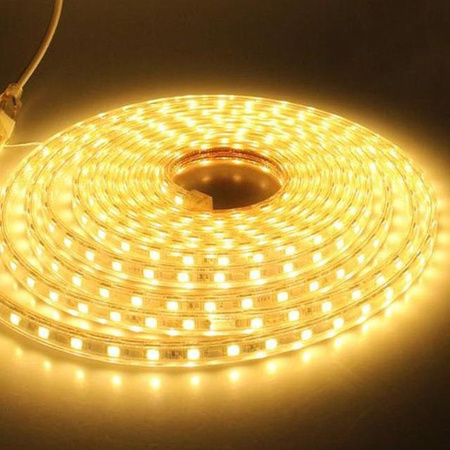 Yongkomo LED Streifen Licht Warmweiß 10m Wasserdicht IP65 220V Flexible SMD LED Band für Indoor und Outdoor