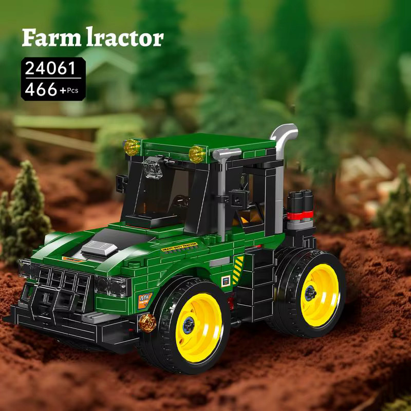 Mould King 24061 MOC Kreativer Traktor Bauernhof Fahrzeug Bausteine Set in Grün mit 466 Teilen - Bild 2