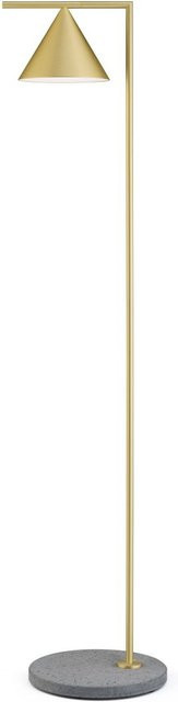 Flos Captain Flint LED Stehleuchte für Indoor und Outdoor in Gold/Messing mit Marmorfuss und dimmbarer Funktion - Bild 1