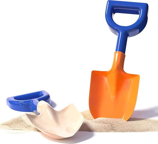 DSUE Sandspielzeug Set für Kinder mit klappbarem Eimer und Schaufel in Weiß und Bunt/Mehrfarbig - Bild 1
