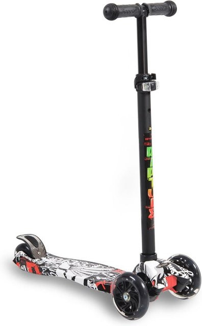 Byox Scooter Rapture Kinderroller aus Alu schwarz mit Leuchträdern - Bild 1