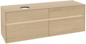 V&B Waschtischunterschrank Collaro mit LED-Beleuchtung, B/T/H: 160 x 54,8 x 50 cm, Farbe Nord Oak - Bild 1