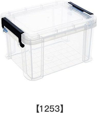 Mini Aufbewahrungsbox von Love Home Garden aus transparentem Kunststoff in Weiß mit Etikettenhalter, B/T/H: 8,5 x 6,5 x 5,0 cm - Bild 1