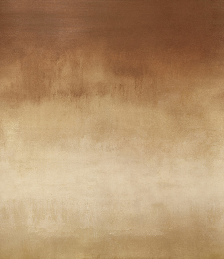 Omexco Mural Evening Glow LAN293 Wandtapete mit abstraktem Design in Braun, Orange und Gold - Bild 1