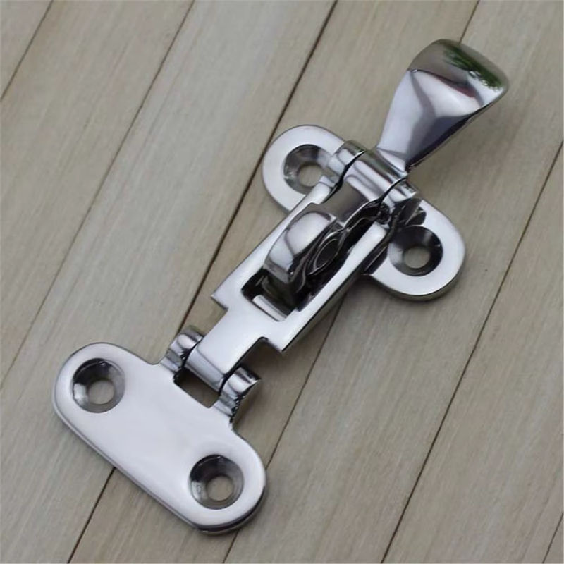 MAIMEIMI 2 Stück Marine Grade Anti-Rassel Hasp Latch aus Edelstahl 316 mit drehbarer Ösenverriegelung für Bootstüren und Luken - Bild 3