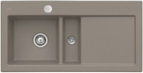 Villeroy & Boch Spüle Subway 60 li in Beige mit Ablaufgarnitur und Exzenter aus Keramik - Bild 1