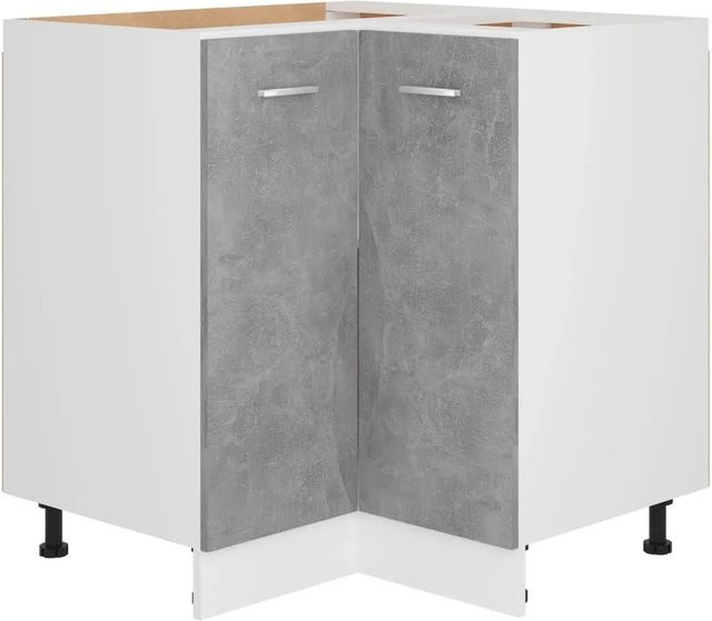 vidaXL Eckunterschrank Küche Betongrau aus Holzwerkstoff B/T/H: 75,5 x 75,5 x 80,5 cm - Bild 1