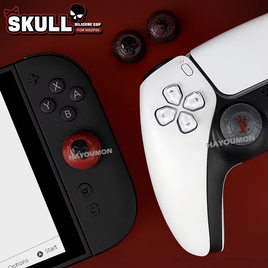 Hayoumon 4er-Set Silikon-Daumengriffkappen für Nintendo Switch Joypad Controller – Rutschfeste Joystick-Kappenabdeckung als Zubehör - Bild 3