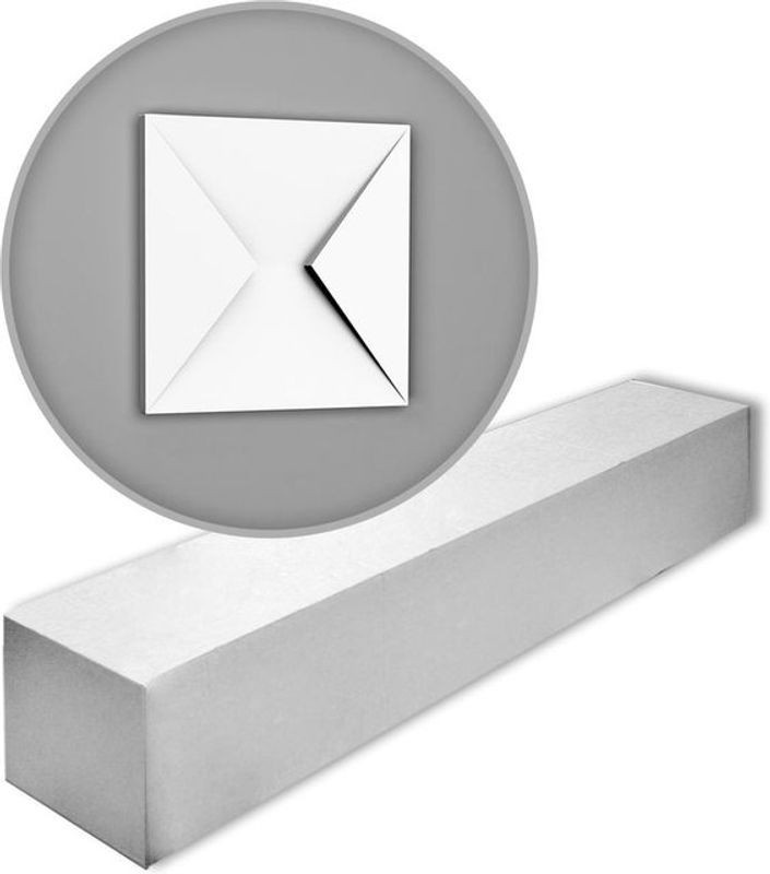 Orac Decor W106-box Set mit 5 geometrischen Wandpaneelen aus Kunstharz in Weiß, 0,55 m2 - Bild 1