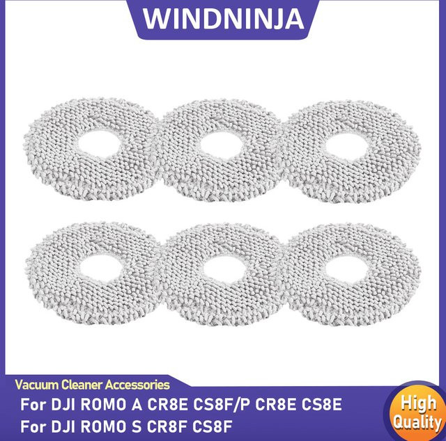 WINDNINJA Wischpads in Weiß für DJI ROMO A, P und S Roboter-Staubsauger Ersatzteile - Bild 1