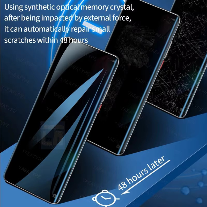 3er-Set Hydrogel Privatsphäre-Displayschutzfolie für Realme X Lite Master Edition, X3 SuperZoom, X7 Pro 5G IN Extreme Edition und XT 730G in Transparent - Bild 4