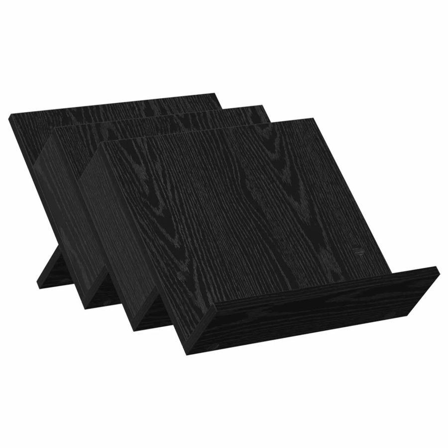 vidaXL Magazinregal in Schwarz und Eichen-Optik, modernes Standregal für Wohnzimmer oder Home-Office, B/T/H: 53 x 40 x 28,5 cm - Bild 2