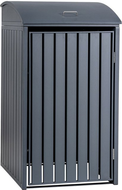 CLP Mülltonnenverkleidung Holly Wasserdichte Müll-Box aus verzinktem Stahl, Anthrazit, B/T/H: 80 x 48 x 72 cm - Bild 1