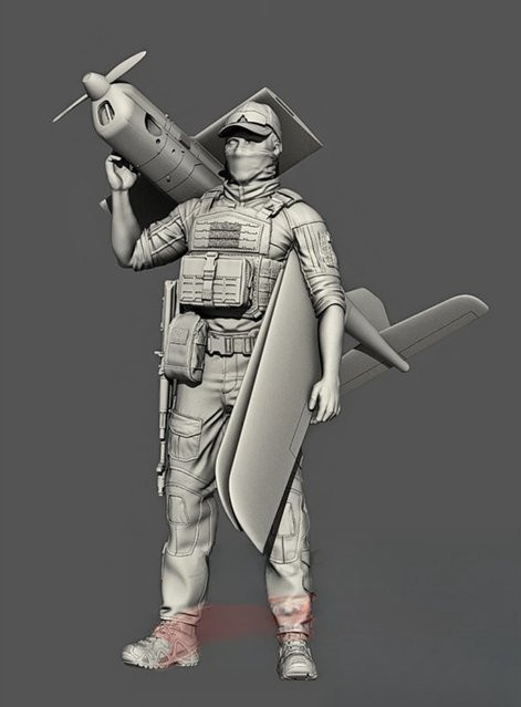 GK Russischer Drohnentechniker, Resin-Soldatenmodell, 1/16, unmontierter und unbemalter Bausatz - Bild 1