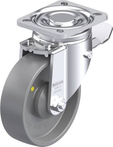 Blickle Stahlblech-Lenkrolle LH-PO 125KA-1-ST-ELS in Grau mit 125 mm Rad-Durchmesser und einer Tragfähigkeit von 300 kg - Bild 1