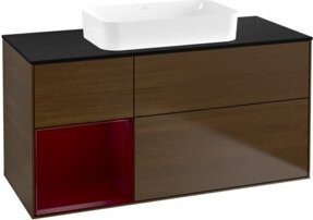 V&B Waschtischunterschrank Finion in Peony mit Walnussfurnier, B/T: 120 x 60 cm - Bild 1
