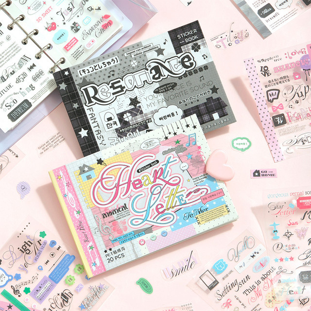 Mr.Paper M5 Flip Text Aufkleber Set mit 20 Beuteln für Journal, Planer und Scrapbooking in Multicolour - Bild 1