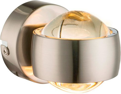 Globo LED-Wandleuchte RANDI in Nickel matt mit Glas und Metall, B/H/T: 7,5 x 7 x 10 cm - Bild 2